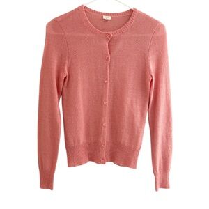 5/$20 MUST BUNDLE J.Crew Wool & Alpaca Women's Pink Coral Button Up Cardigan
